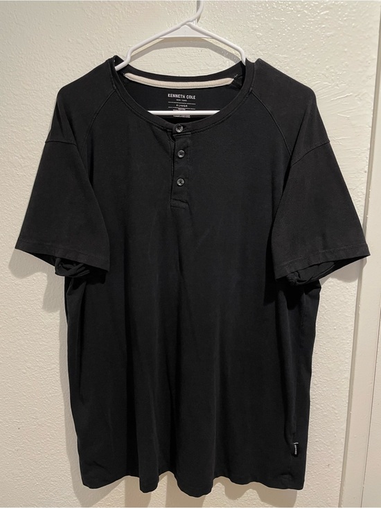 Kenneth Cole Other - Kenneth Cole New York Men's Short Sleeve Henley Shirt Black Size XL